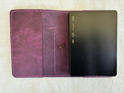 A6 Leather Book Cover, Pueblo Purple