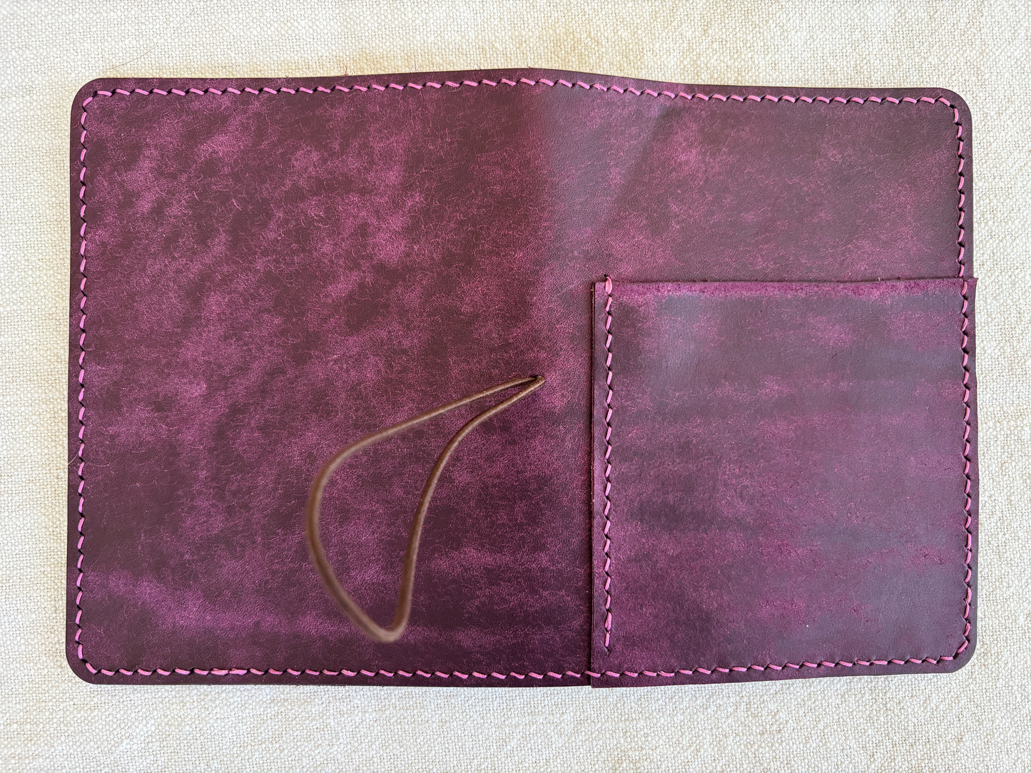 A6 Leather Book Cover, Pueblo Purple