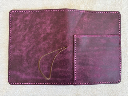 A6 Leather Book Cover, Pueblo Purple