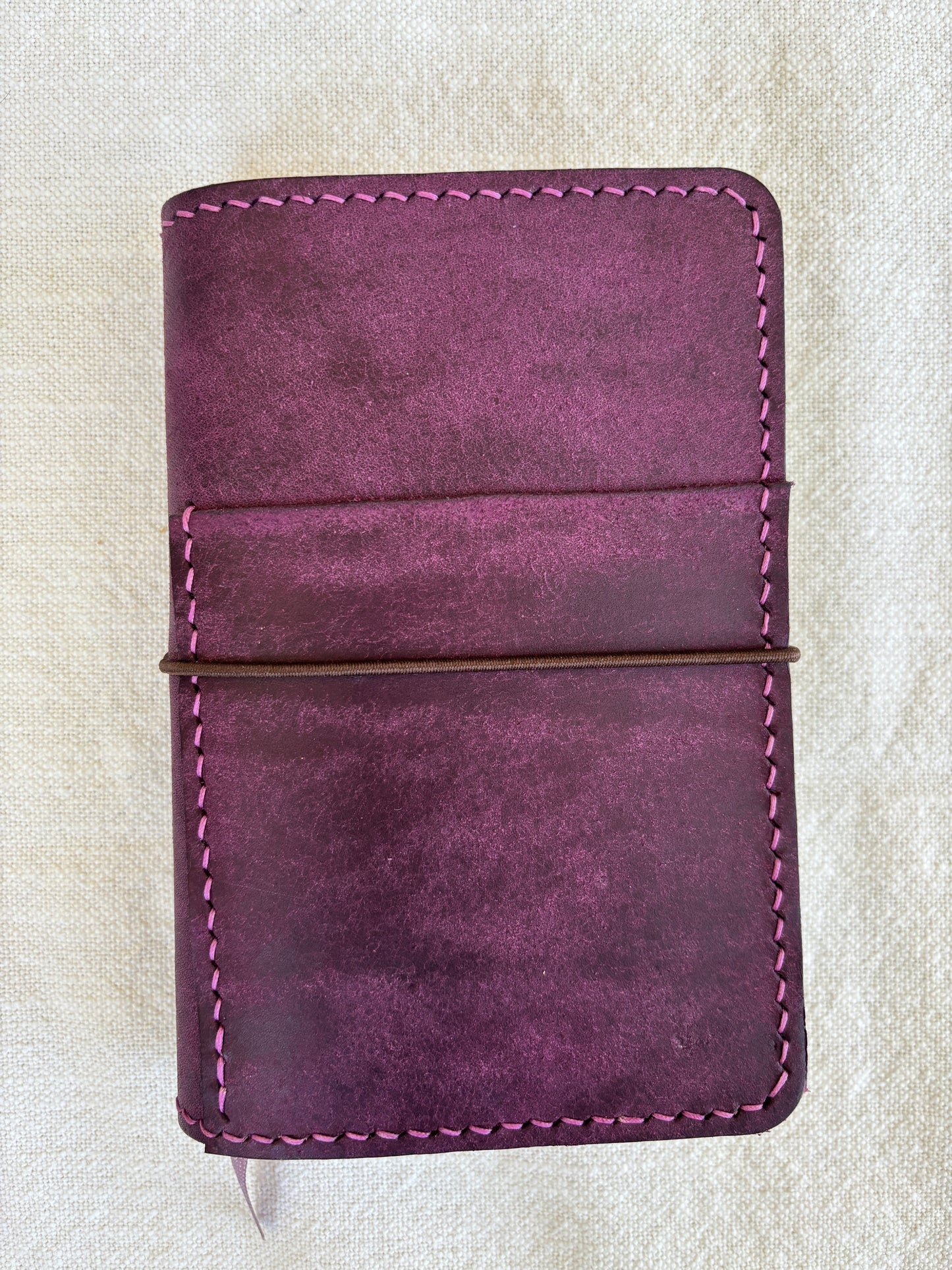 A6 Leather Book Cover, Pueblo Purple