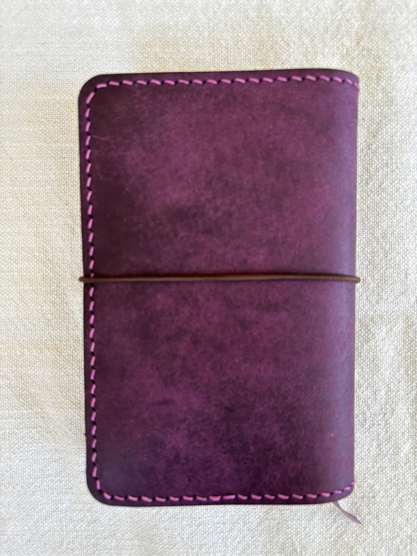 Pocket Leather Book Cover, Pueblo Purple