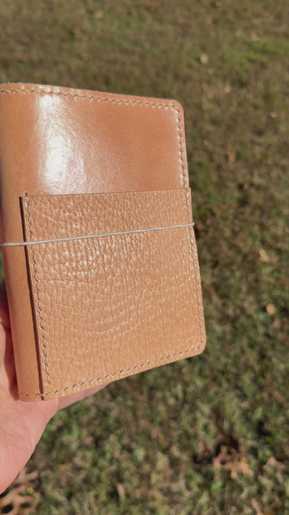 A6 Leather Book Cover, Toasted Marshmallow
