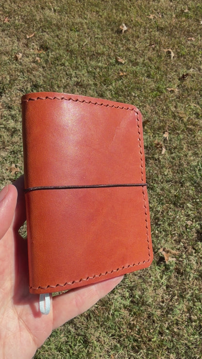 A7 Leather Book Cover, Chestnut