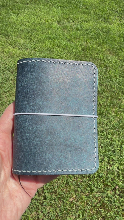 A7 Leather Book Cover, Pueblo Sapphire