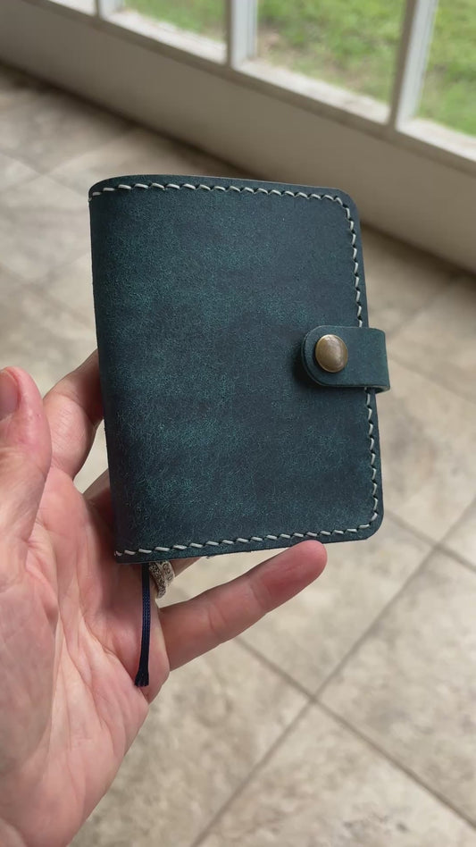 A7 Leather Book Cover, Pueblo Sapphire