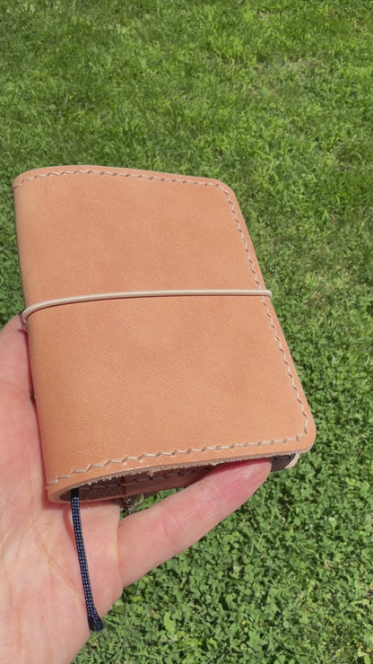 A7 Leather Book Cover, Toasted Marshmallow
