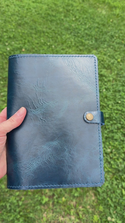 Moleskine Expanded Leather Book Cover, Cobalt