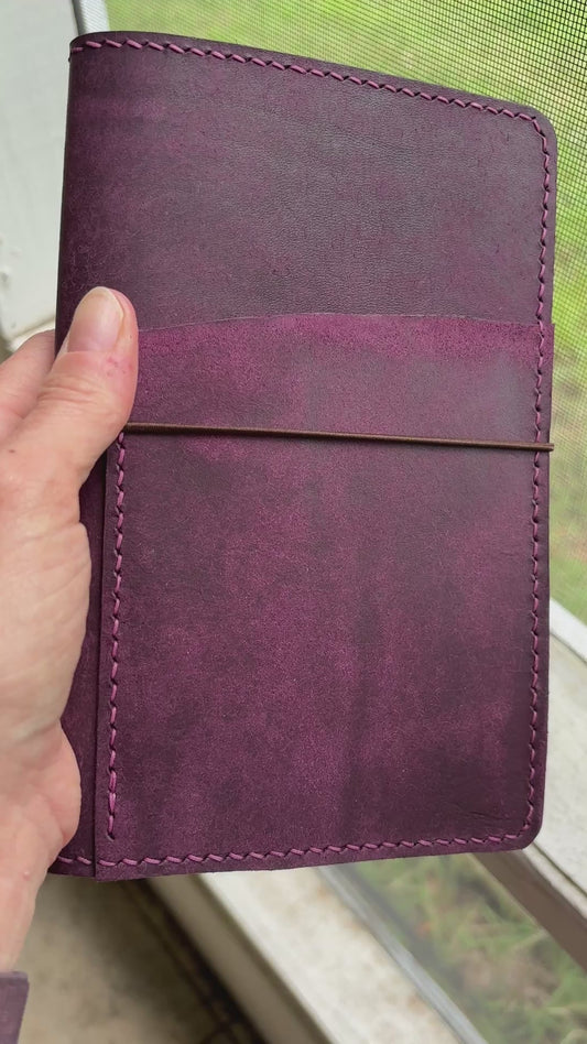 B6 Slim (Sterling Ink) Leather Book Cover, Pueblo Purple