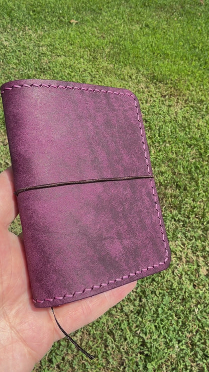 A7 Leather Book Cover, Pueblo Purple